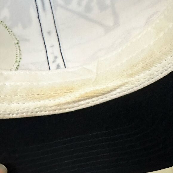 Rugby Athletic White Trucker Hat With Blue Palm Trees Tropical - Picture 8 of 9